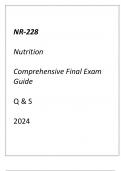 (Chamberlain) NR-228 Nutrition Comprehensive Final Exam Guide Q & S 2024.