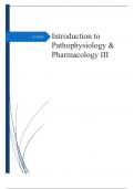 Introduction to Pathophysiology & Pharmacology III