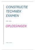 Tentamen (uitwerkingen) Constructie technieken  1 ste jaar 2 de semester