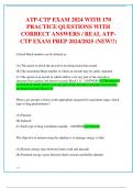 ATP-CTP EXAM 2024 WITH 170  PRACTICE QUESTIONS WITH  CORRECT ANSWERS / REAL ATPCTP EXAM PREP 2024/2025 (NEW!!)