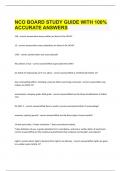 NCO BOARD STUDY GUIDE WITH 100% ACCURATE ANSWERS