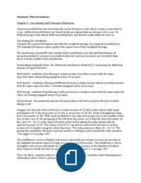 Summary Intermediate Microeconomics