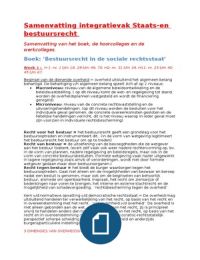 Samenvatting integratievak staats- en bestuursrecht sept. 2014 - december 2014: samenvatting van het boek  en uitwerkingen van de hc en wc 