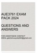 AUE3761 Exam pack 2024(The Audit Process Questions and answers)