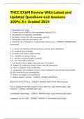 TNCC EXAM Review With Latest and Updated Questions and Answers 100% A+ Graded 2024