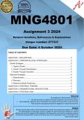 MNG4801 Assignment 3 (COMPLETE ANSWERS) 2024 (277337) - DUE 4 October 2024