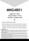 MNG4801 Assignment 3 (ANSWERS) 2024 - DISTINCTION GUARANTEED