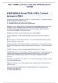 CSBI – HFMA EXAM QUESTIONS AND ANSWERS 2024 A+ GRADED
