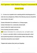 ATI Capstone Adult Medical Surgical Assessment B Actual Exam with Questions and Answers (2024 / 2025) 100% Guarantee Pass