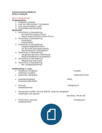 Samenvatting Risicoanalyse, Jaar 2, Periode 05 (Onderdeel KENL05)