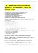 TNCC EXAM Final Review Correct Questions and Answers_100% A+ Graded Excel 