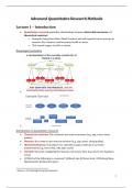 Summary-  Advanced Quantitative Research Methods (INFOQNM)