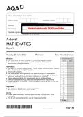 AQA A LEVEL MATHS 2024 PAPER 1, PAPER 2, PAPER 3 QP AND MARKSCHEME [VERIFIED]