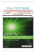 FULL TEST BANK FOR Dental Radiography Principles And Techniques, 5th Edition, Joen Iannucci, Laura Howerton LATEST 2024 WITH CORRECT QUESTIONS AND ANSWERS 