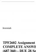 TPF2602 Assignment 51 PORTFOLIO (QUALITY ANSWERS) 2023 (697360)