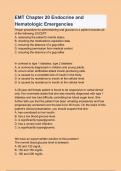 EMT Chapter 20 Endocrine and Hematologic Emergencies