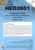 HED2601 Assignment 2 (COMPLETE ANSWERS) 2024
