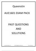 AUE1601 EXAM PACK       PAST QUESTIONS AND SOLUTIONS