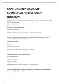 CAPSTONE PREP ESCO LIGHT COMMERCIAL REFRIGERATION QUESTIONS 