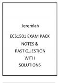 Summary ECS1501 SUMMARISED NOTES