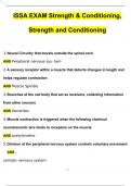 ISSA Strength & Conditioning, Strength and Conditioning Actual Exam with Questions and Answers (2024 / 2025) 100% Guarantee Pass