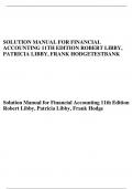 SOLUTION MANUAL FOR FINANCIAL ACCOUNTING 11TH EDITION ROBERT LIBBY, PATRICIA LIBBY, FRANK HODGETESTBANK 