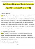 NY Life, Accident, and Health Insurance Agent/Broker Exam Series 17-55 actual exam