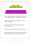 RPSGT EXAM 2024 RECENT UPDATE  COMPREHENSIVE QUESTIONS AND VERIFIED ANSWERS [MOST TESTED QUESTIONS] EXAM PRACTICE TEST GET IT 100% RIGHT GRADED A+