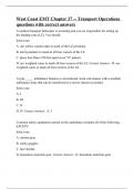 West Coast EMT Chapter 37 -- Transport Operations questions with correct answers