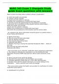 NURS 345 Exam 2 Sherpath Study guide Exam questions with Answers