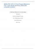 SNHU PSY 570 3-1 Final Project Milestone Two: Case Study Summary 2024 with complete solution