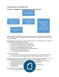 Samenvatting WFT consumptief krediet