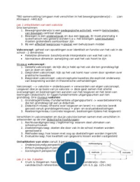 Samenvatting TBO semester 2, 3LO, Calo, visie op omgaan met verschillen in bewegingsonderwijs