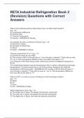RETA Industrial Refrigeration Book 2 (Revision) Questions with Correct Answers