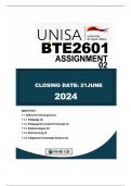 BTE2601 ASSIGNMENT 02..CLOSING DATE: 21 June 2024