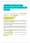 USABO Practice Exam Questions and Answers All Correct 