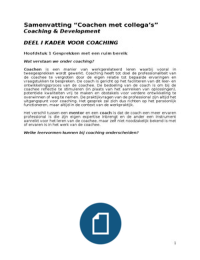 Coaching en development: Coachen met collega's 