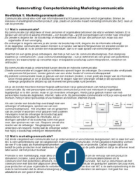 Samenvatting marketingcommunicatie