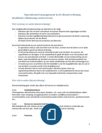 Operationeel management in de dienstverlening