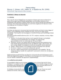 Zeer Uitgebreide Samenvatting Handboek Depressieve Stoornissen H2,3,4,5,7,11,13,19,20,23,24