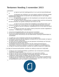 Nutrition - Voeding 1.1 samenvatting