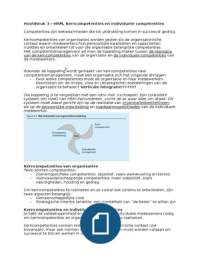 Strategisch opleiden en leren in org - hfst 3: HRM, kerncompetenties en indiv. competenties