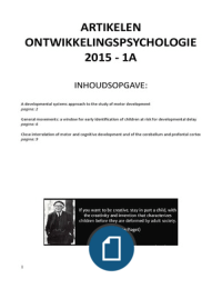 Artikelen Ontwikkelingspsychologie 2015 propedeuse