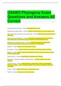 USABO Phylogeny Exam Questions and Answers All Correct 