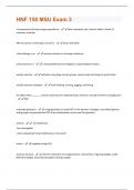 HNF 150 MSU Exam 3 Questions And Answers Rated A+