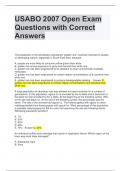 USABO 2007 Open Exam Questions with Correct Answers