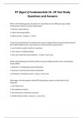 RT (Egan's) Fundamentals Ch. 39 Test Study Questions and Answers