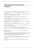 ACR-120 Basic A-C Final Exam Problems Questions with Accurate Answers 