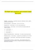  TSI Math test questions and answers latest top score.
