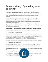 Samenvatting: Opvoeding over de grens - IJzendoorn